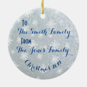 Cute Penguin Keramisch Ornament (Achterkant)