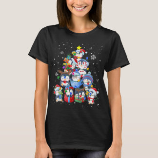 Cute Penguin-kerstboom Gift Decor Xmas-boom T-shirt
