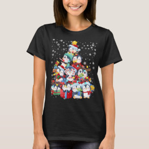 Cute Penguin-kerstboom lampjes Gift Decor Xmas T-shirt