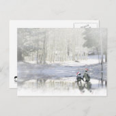 Cute Penguin-kerstBriefkaart Feestdagenkaart (Voorkant / Achterkant)