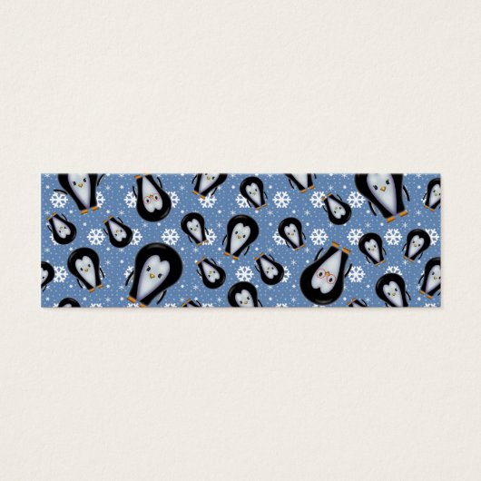 Cute Penguin-kerstcadeautassen Mini Visitekaartjes (Voorkant)