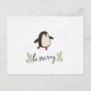Cute Penguin-kerstgroet Aankondigingskaart