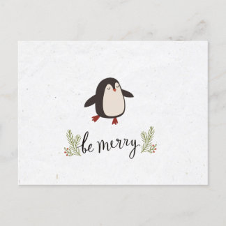 Cute Penguin-kerstgroet Aankondigingskaart