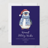 Cute Penguin-kerstkaart Feestdagenkaart (Voorkant)