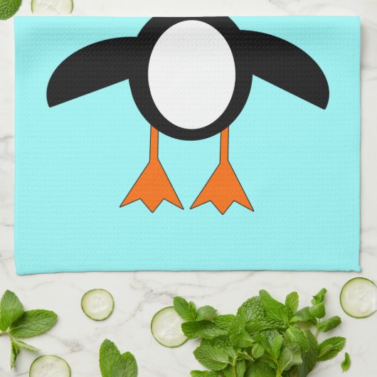 Cute Penguin -kerstkeuken Tow Theedoek (Gevouwen)