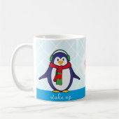 Cute Penguin Kerstmis met jouw naam Koffiemok (Links)