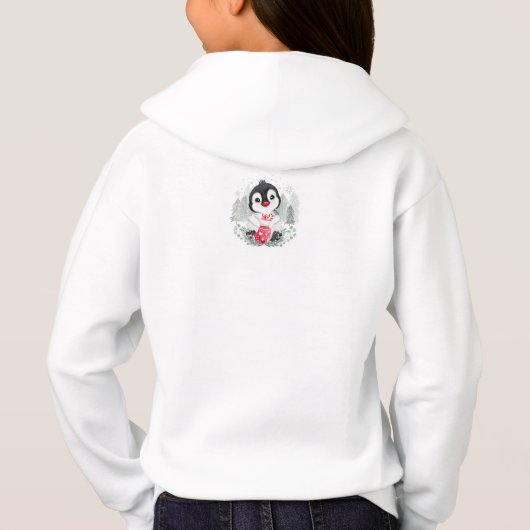 Cute Penguin Kerstmis Persoonlijke hoodie (Achterkant)