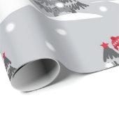 Cute Penguin-kerstpatroon Cadeaupapier (Rol Hoek)