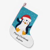 Cute Penguin kerststaart Stocking Kleine Kerstsok (Voorkant (Hangend))
