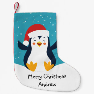 Cute Penguin kerststaart Stocking Kleine Kerstsok