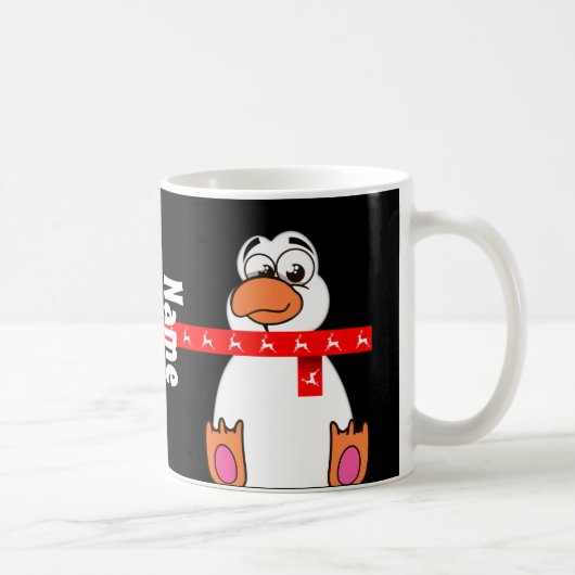 Cute Penguin Kerstvakantie Coffee Tea Mok (Rechts)