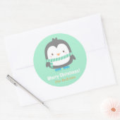 Cute Penguin Kinder kerstdecor Stickers (Envelop)