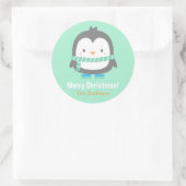 Cute Penguin Kinder kerstdecor Stickers (Tas)