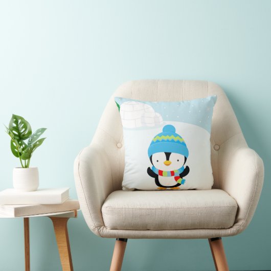 Cute Penguin Kussen (Stoel)