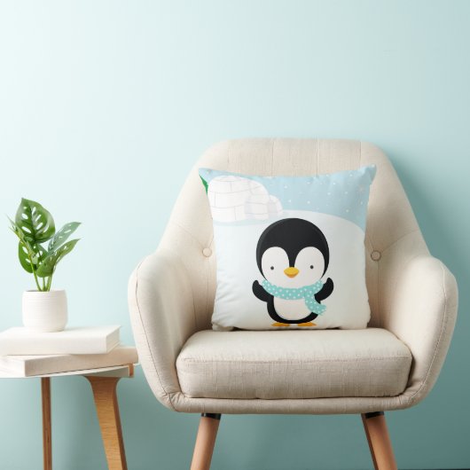 Cute Penguin Kussen (Stoel)
