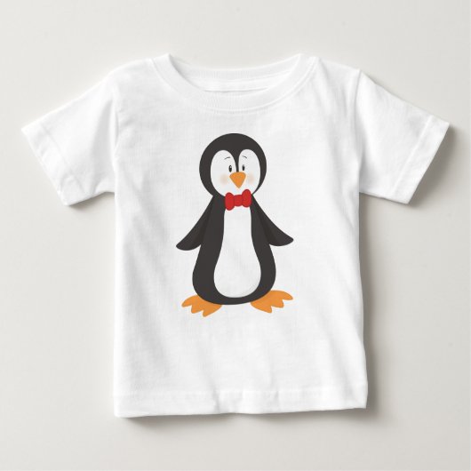 Cute Penguin, Little Penguin, Penguin met Bow Stro (Voorkant)