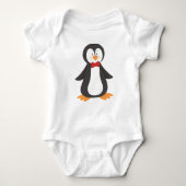 Cute Penguin, Little Penguin, Penguin met Bow Stro Romper (Voorkant)