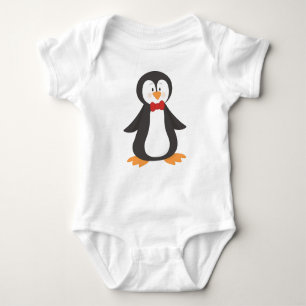 Cute Penguin, Little Penguin, Penguin met Bow Stro Romper