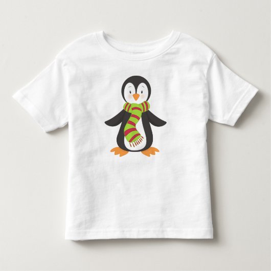 Cute Penguin, Little Penguin, Penguin met Scarf Kinder Shirts (Voorkant)