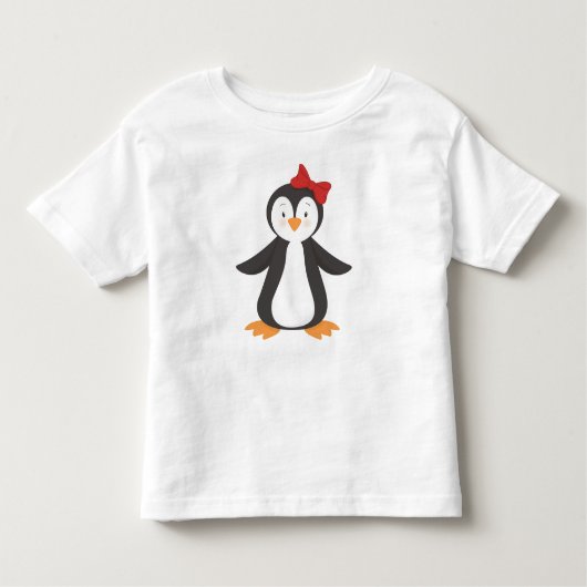 Cute Penguin, Little Penguin, Penguin with Bow Kinder Shirts (Voorkant)