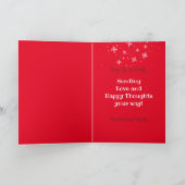 Cute Penguin Love & Hope Quote on RED Feestdagen Kaart (Binnen)