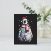 Cute Penguin Lover Funny Kerstfeestdag Gift Briefkaart (Staand voorkant)