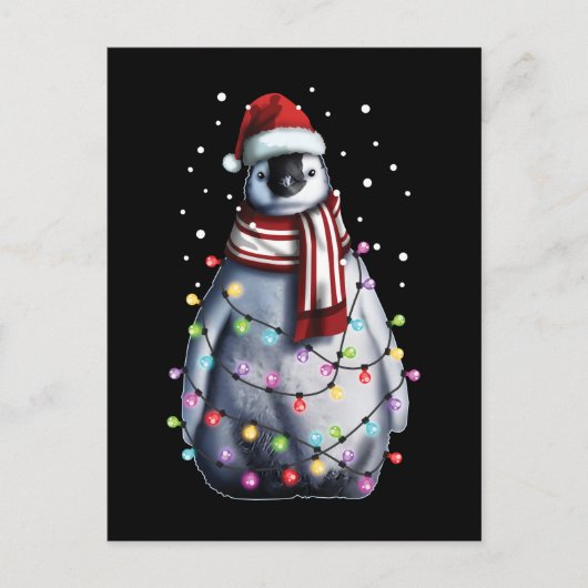 Cute Penguin Lover Funny Kerstfeestdag Gift Briefkaart (Voorkant)