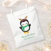 Cute Penguin Merry Kerstmis Bedankzakje (Geknipt)