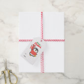 Cute Penguin Merry Kerstmis Cadeaulabel (Met Touw)