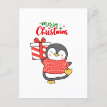Cute Penguin Merry Kerstmis