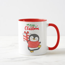 Cute Penguin Merry Kerstmis Mok