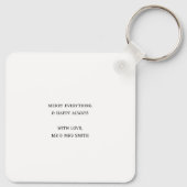 Cute Penguin Merry Kerstmis Sleutelhanger (Achterkant)