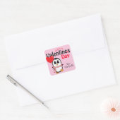 Cute Penguin met Ballon Valentijn Sticker (Envelop)