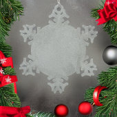 Cute Penguin met Earmuffs Peace and Joy Tin Sneeuwvlok Ornament