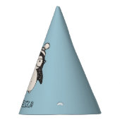 Cute Penguin met een ballon, speciaal gepersonalis Feesthoedjes (Rechts)