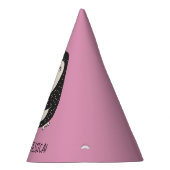 Cute Penguin met een Cadeau op persoonlijke titel Feesthoedjes (Rechts)