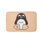Cute Penguin met Jouw naam Badmat (Voorkant)