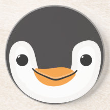 Cute Penguin met Scarf en Sign.