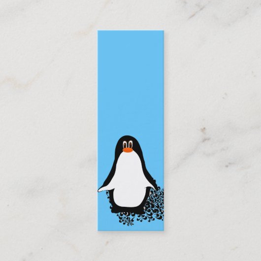 Cute Penguin Mini Visitekaartje (Voorkant)