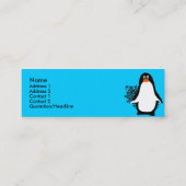 Cute Penguin Mini Visitekaartje (Achterkant)