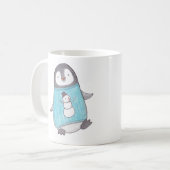 Cute Penguin Mok Funny Happy Penguin Snowman mok (Voorkant links)