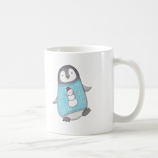 Cute penguin mok Personalized Cute Penguin Art Mok (Rechts)