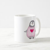 Cute Penguin Mok Personalized Penguin Heart Mok (Voorkant rechts)
