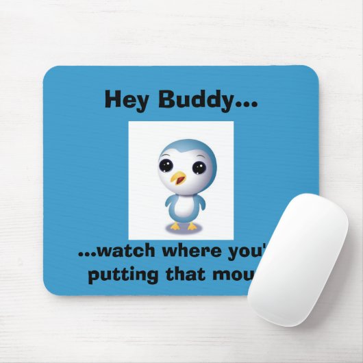 Cute Penguin mousepad Muismat (Met muis)