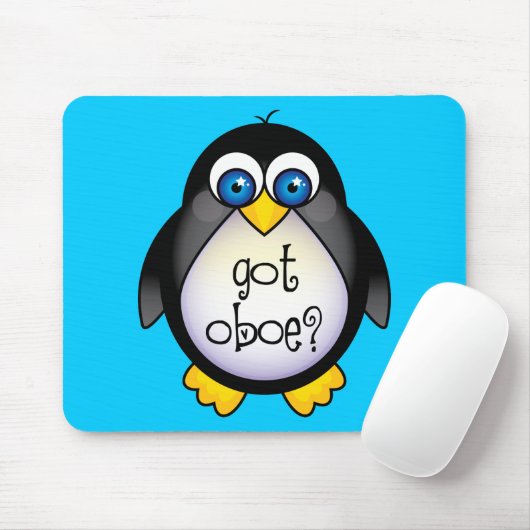 Cute Penguin Music heeft Oboe Muismat (Met muis)