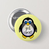 Cute Penguin Music heeft Oboe Ronde Button 5,7 Cm (Voorkant /achterkant)