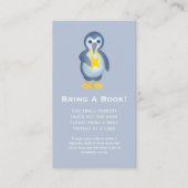 Cute Penguin North Star Baby shower Book Request Informatiekaartje (Voorkant)