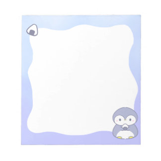 Cute Penguin Notepad | Kawaii Pastel Memo Pad Notitieblok