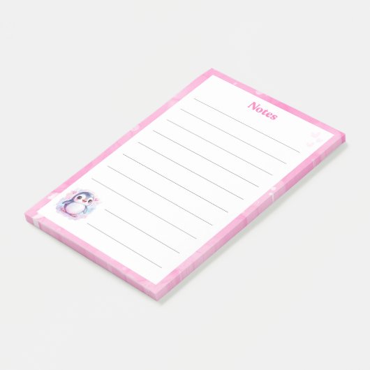 Cute Penguin Notitieblok Post-it® Notes (Schuin)