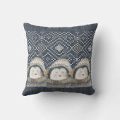 Cute Penguin on Cozy Winter Knit Pattern Kussen (Achterkant)